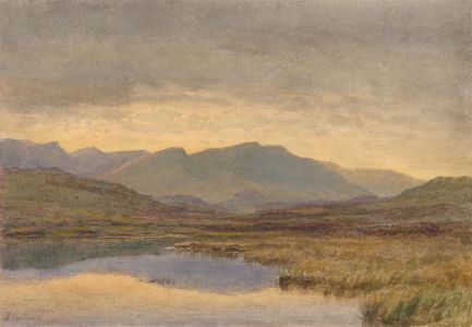 Henry Albert Hartland (1840-1893) - 19th Century Watercolour, Mountains at Dawn