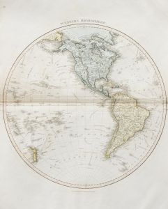 John Thomson (1777-1840) - 1830 Map Engraving, Western Hemisphere