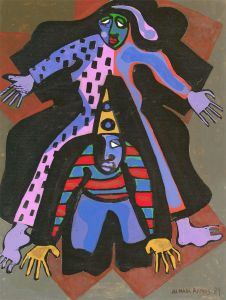 Almada Ramos (b.1963) - 1989 Gouache, Double Act