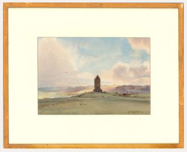 A. E. Waite - 1933 Watercolour, Grain Store in a Landscape