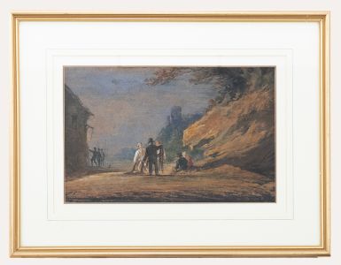 Attrib. William Payne (1760-1830) - Early 19th Century Watercolour, Fisherfolk