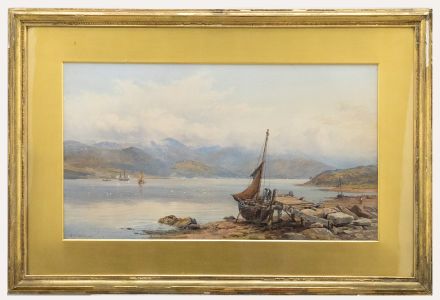 Nathaniel Everett Green (1823-1899) - Framed Watercolour, Waiting on the Tide