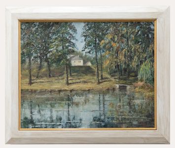 Dorothy Ker Blows - Framed 20th Century Acrylic, The Pool, Harpenden Common