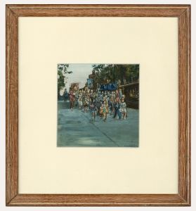Framed 20th Century Oil - Sunday School Whit Walk