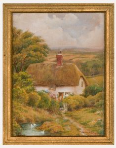 G. Holmes - Framed Early 20th Century Watercolour, A Cottage Near Heathfield