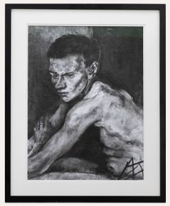 Adrian Johnson - 2017 Charcoal Drawing, Study of a Young Man