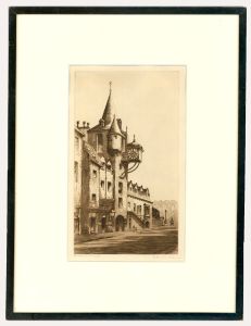 Peter Graham RA (1836-1921) - Framed Etching, Old Tolbooth, Edinburgh