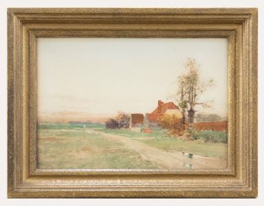 Leopold Rivers (1852-1905) - Late 19th Century Watercolour, Herding Geese