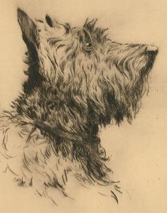 Herbert Cutner (1881-1969) - Mid 20th Century Etching, Portrait of Flossie