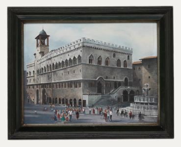 Framed 20th Century Oil - Palacio de Los Priores