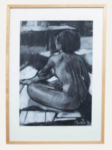 Mullen - Contemporary Mixed Media Study, Model in the Studio