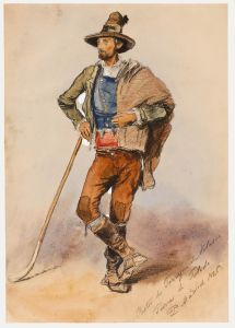 1846 Watercolour - Shepherd from Torrejón de Velasco
