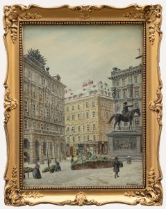 Max Neubauer (fl.1890-1920) - Framed Watercolour, Vienna Square