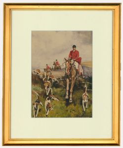 Follower of Thomas Blinks - Mid 20th Century Watercolour, A Hunt in Full Cry