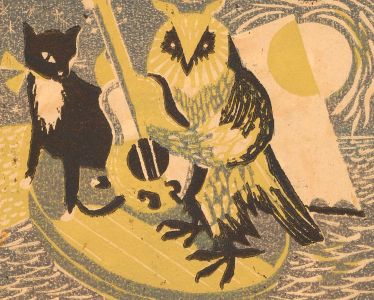 Joyce Hargreaves - 20th Century Silkscreen, The Owl and the Pussycat