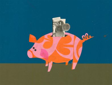Joyce Hargreaves - 20th Century Mixed Media, Piggy Bank