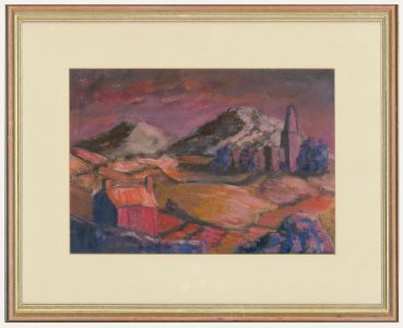 Robert Hawkins - Framed Contemporary Acrylic, Red Mine