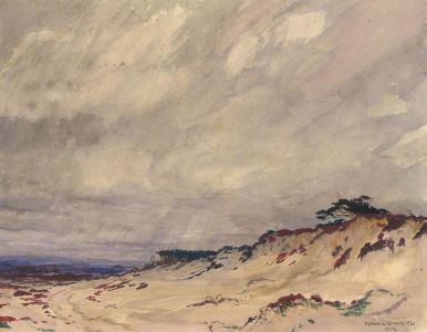 Frank L. Emanuel (1866-1948) - Watercolour, Sand Dunes in a Storm