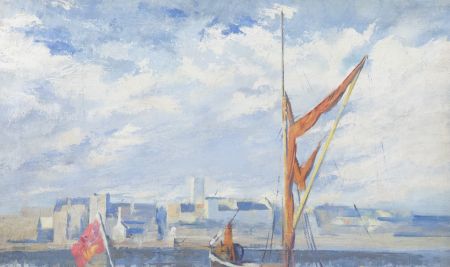 Derek Langton Rogers (1910-1987) - 20th Century Oil, Thames Barge