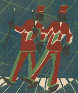 Karel Lek (1929-2020) - Mid 20th Century Linoprint, The Double Act II