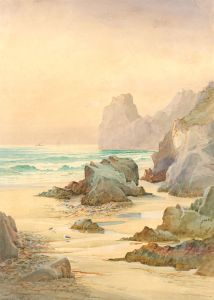 Tracey Dyke Hart (1871-1931) - Early 20th Century Watercolour, Rocky Cove