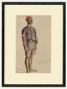 Early 20th Century Watercolour - Portrait of a Court Messenger
