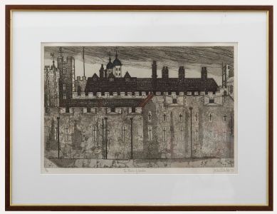 Valerie Thornton (1931-1991) - Framed 20th Century Aquatint, The Tower of London