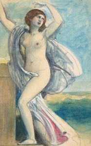 William Edward Frost (1810-1877) - Mid 19th Century Watercolour, Classical Nude