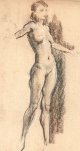Early 20th Century Pastel - Standing Nude