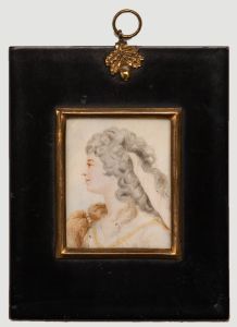 Early 19th Century Watercolour - Lady in Profile