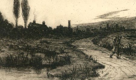 Herbert Cutner (1881-1969) - Early 20th Century Etching, Walking the Lane