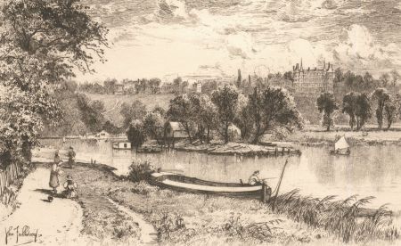 John Fullwood RI RBA (1854-1931) - Early 20th Century Etching, Richmond Hill