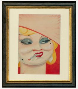 Edward Sylvester Hynes (1897-1982) - Mid 20th Century Gouache, Smokin'