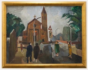 Mid 20th Century Oil - Christ Church, Streatham