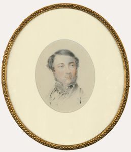 Fine 19th Century Coloured Pencil - The Eligible Bachelor