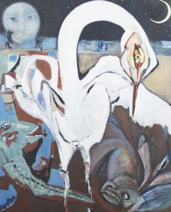 Kerstin McGregor (1962-2012) - Contemporary Oil, The Night Egret