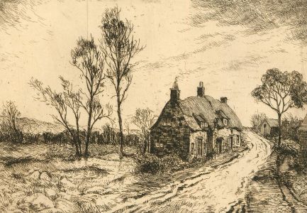 Herbert Cutner (1881-1969) - Mid 20th Century Etching, A Windy Day