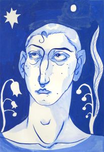 Isabelle Mulvany - 2023 Gouache, Look to the Stars