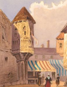 After Samuel Prout (1753-1852) - Mid 19th Century Watercolour, Italian Market