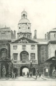 Nicol Laidlaw (1886-1929) - 20th Century Etching, The Horse Guards