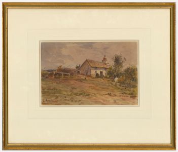 James Aumonier (1832-1911) - Early 20th Century Watercolour, Tending the Garden