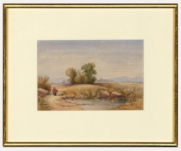 Late 19th Century Watercolour - The Long Road Home