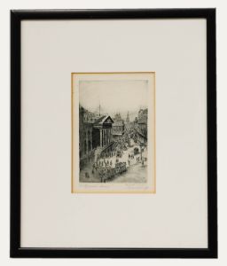 Nicol Laidlaw RA (1886-1929) - Framed Etching, The Mansion House