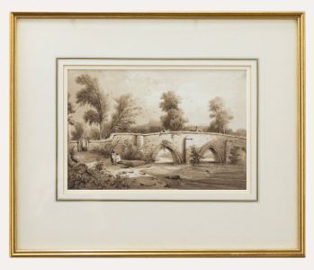 William Walter Wheatley (1811-1885) - Watercolour, South Petherton Bridge