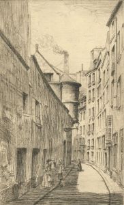 Herbert Cutner (1881-1969) - Early 20th Century Etching, City Side Street
