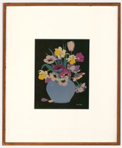 John Edmund Mace (1889-1952) - Early 20th Century Silkscreen, Purple Flowers