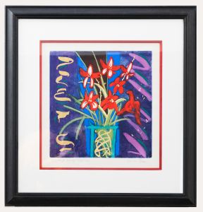 Simon Bull (b.1958) - 20th Century Etching, Orchid