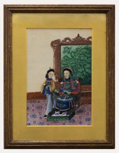 Chinese School Late 19th Century Watercolour - Seated Dignitary & his Consort