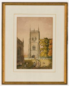 Nonie F. Woodward - 1896 Watercolour, Abbey Vale Tower