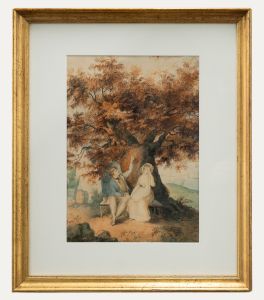 Follower of Francis Wheatley - Early 19th Century Watercolour, Lover's Dispute